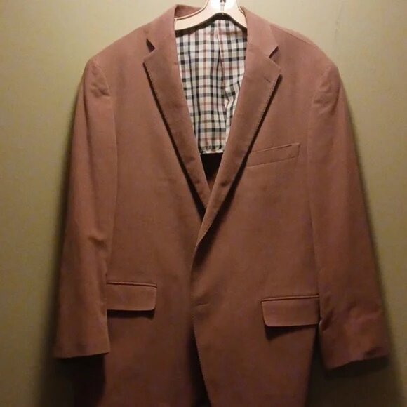 Hart Schaeffner Max Brown 44R Blazer DRY CLEAN ONLY - Picture 1 of 5